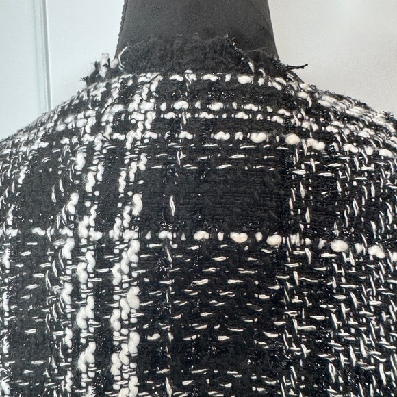 Frank Lyman Tweed Open Blazer Black - Picture 5 of 10